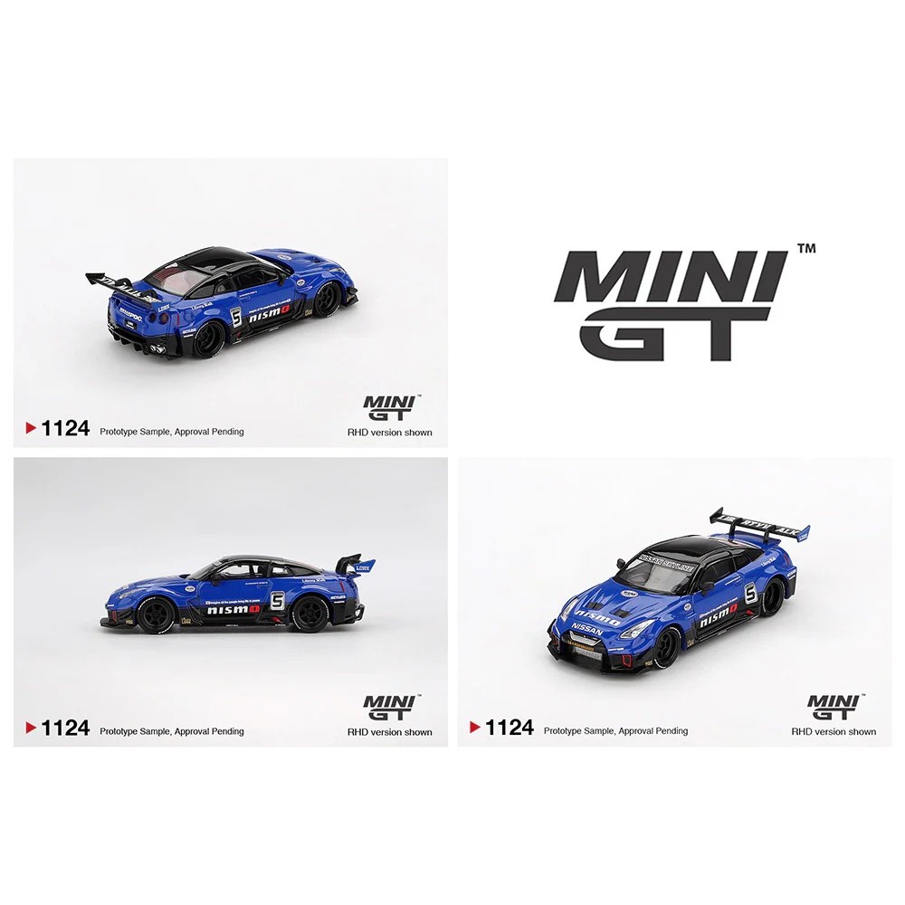 MINI GT MGT 1124 NISSAN LBWK R 35 LB-SILHOUETTE WORKS GT 35GT-RR VER.2 BLUE MGT01124-R DIECAST MINIG