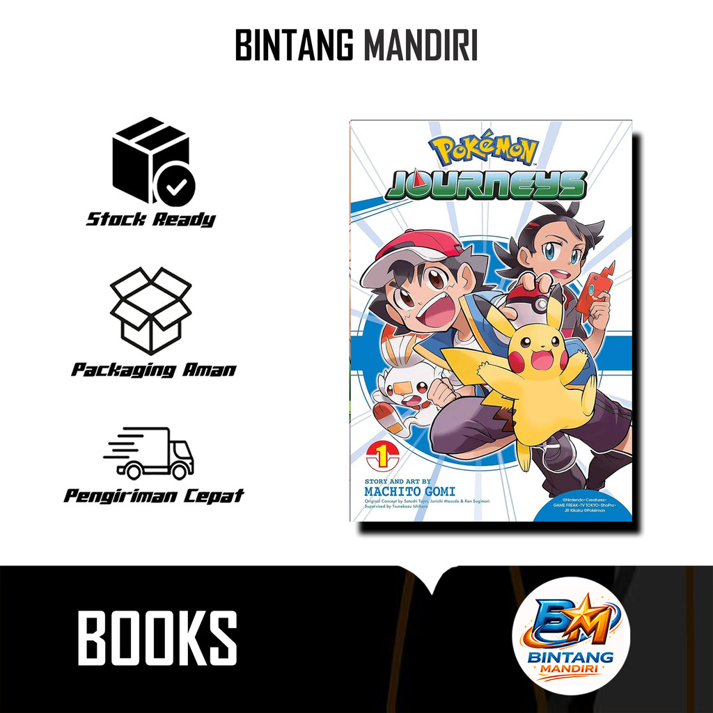 Komik - Pokemon Journeys vol.1-4 (English) - BintangMandiri
