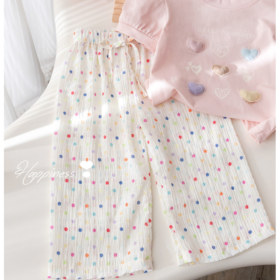 Buku harian pakaian bayi lucu COD Celana Lebar Kaki Polka Dot Anak Perempuan