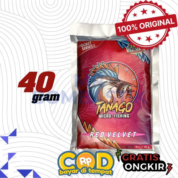 Tanago Red Velvet Plus Gluten  Tanago Red Velvet Micro Fishing - Pocket 40g -bomb