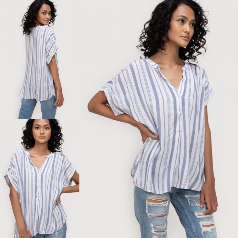 HM Shortsleeve Blouse - Atasan Wanita Lengan Pendek - Original
