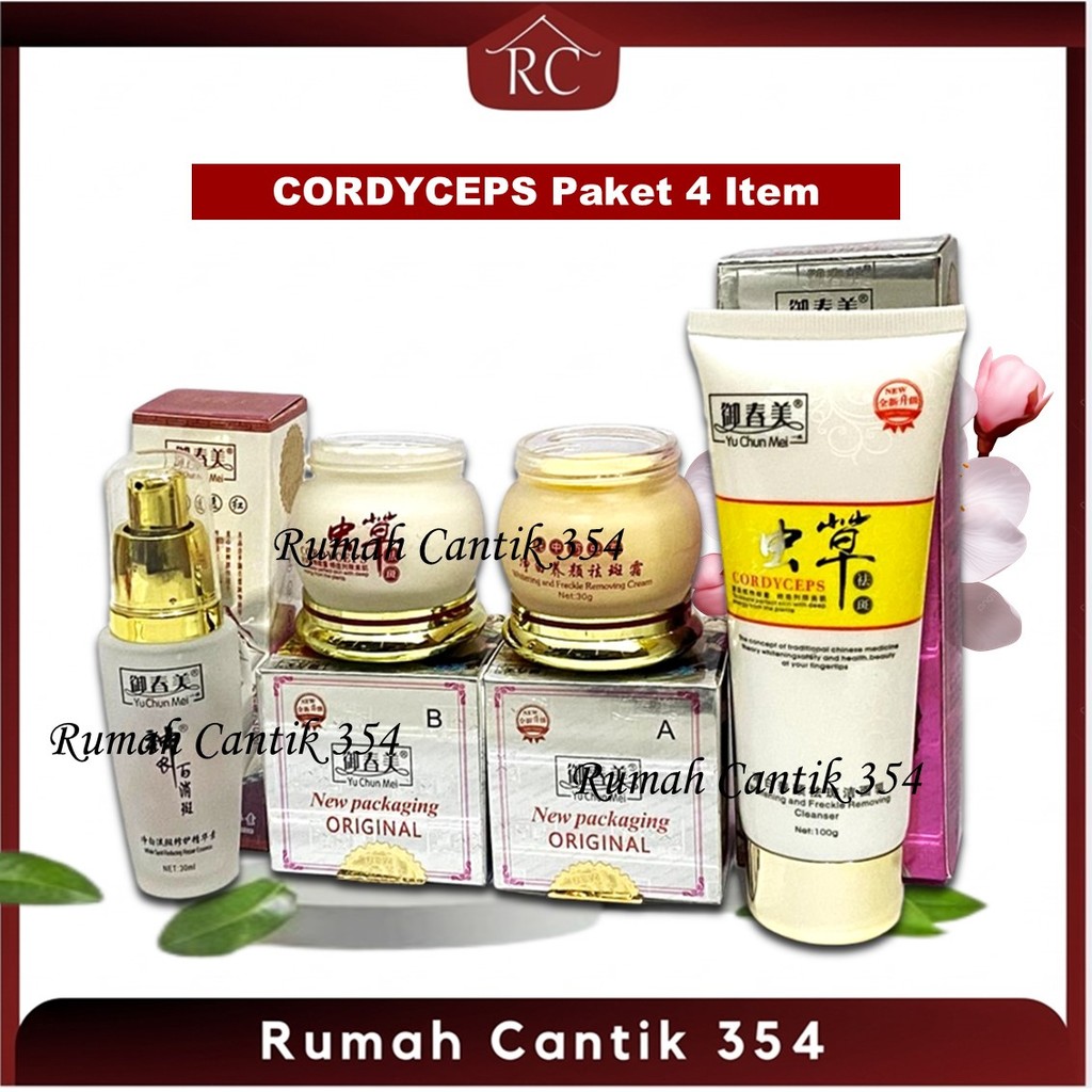 Paket Komplit 4 item Skin Care Herbal Cordyceps Original Import