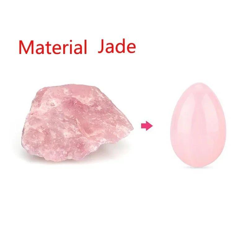 Yoni Egg Natural Jade Massage Crystal Stone for Kegel Exercise Vaginal Muscle Massage Ben Wa Balls M