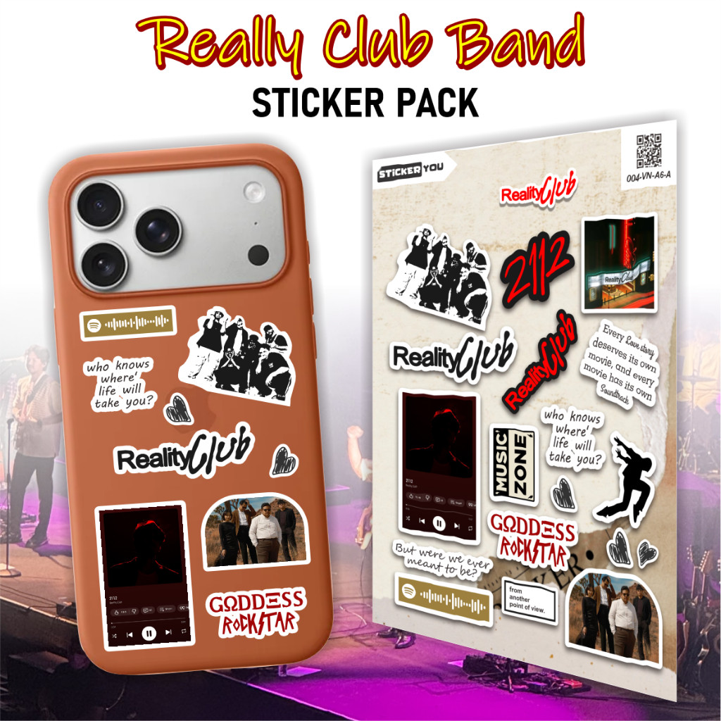 Sticker 19pcs Stiker REALITY CLUB Band Pack | Vinyl Laminasi Waterproof