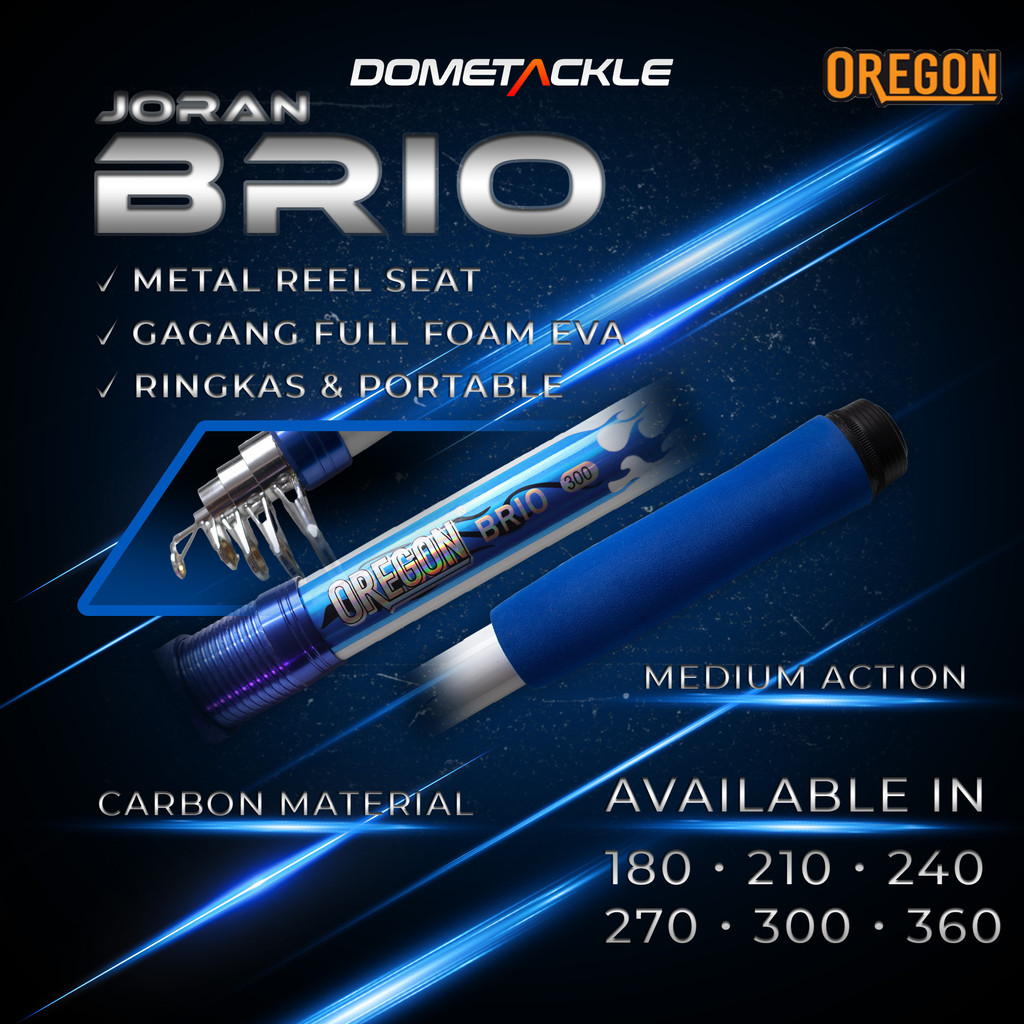 Joran Pancing Telescopic Brio Oregon 180 210 240 270 300 360 Joran Antena Kuat