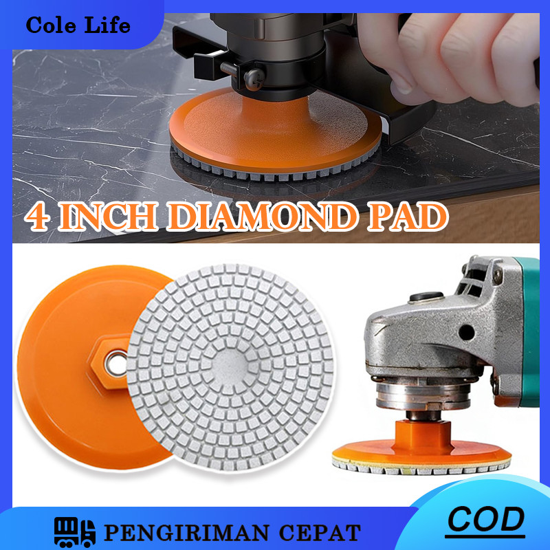 Poles Marmer Granit /Diamond Polishing Pad 4 Inch Poles Marmer Granit Batu Amplas Lantai