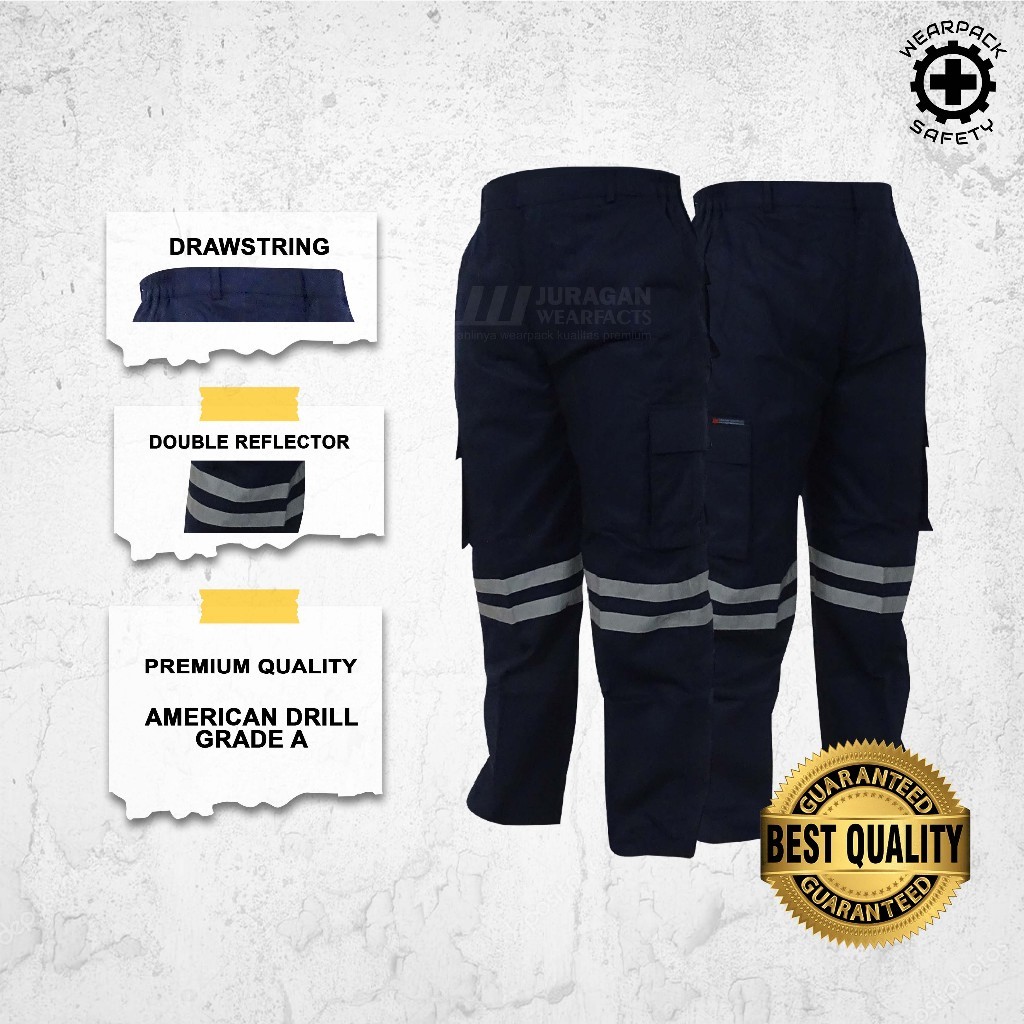 Celana Wearpack Kerja/Celana Proyek Warna Biru Navy
