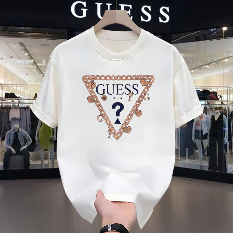 100% Cotton Kaos GUESS Original Lengan Pendek T-Shirt Premium Quality Cotton Combed 24s Pria & Wanit
