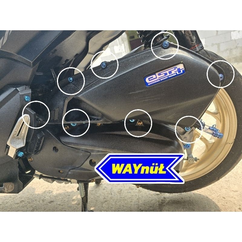Baut filter Pcx160/Vario160 titanium (8biji) COD