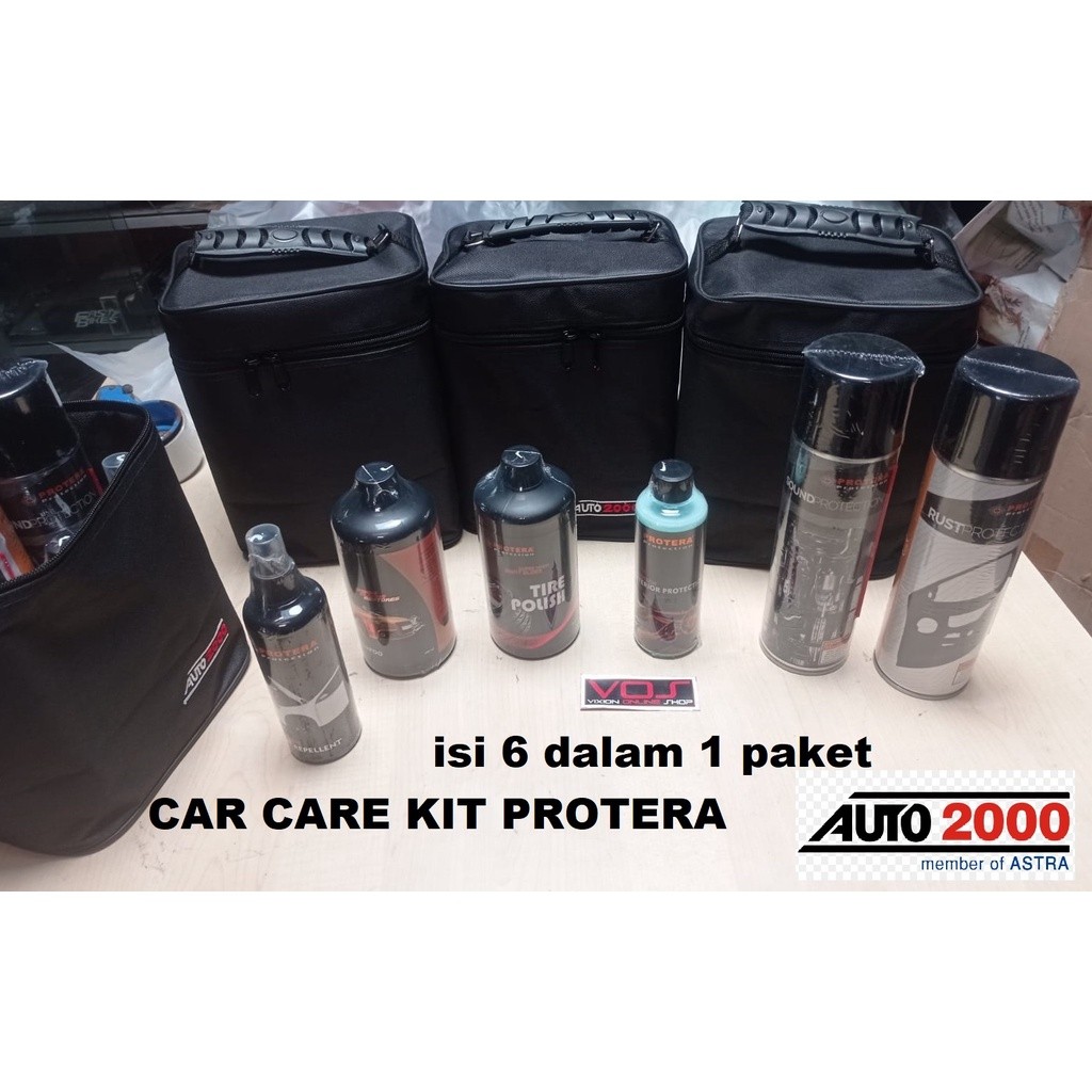 READY CAR CARE KIT PROTERA BY AUTO 2000 UNTUK MOBIL DALAM 1 PAKET ISI 6 TERMURAH SE INDONESIA ANTI K