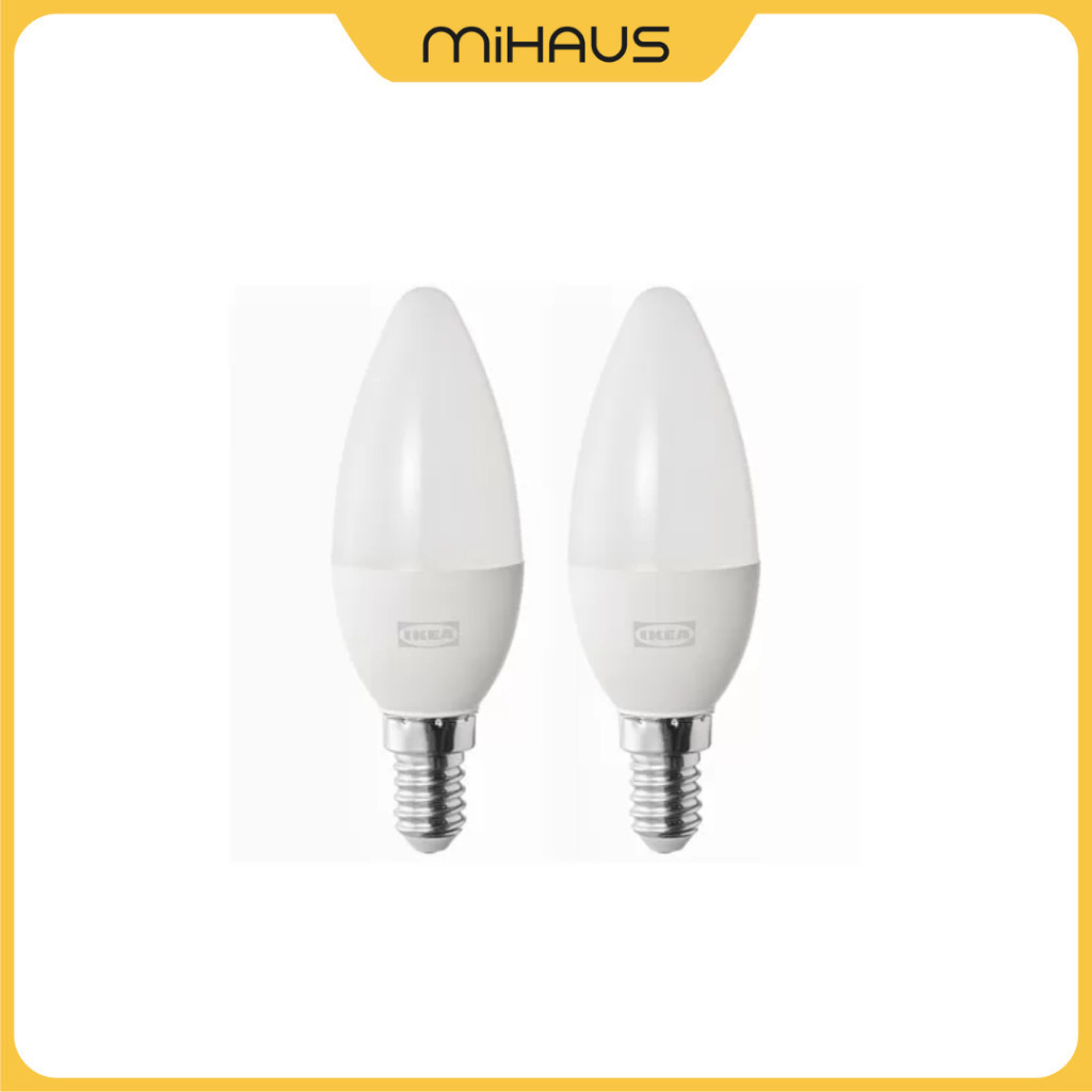 BEST CHOICE IKEA SOLHETTA Bohlam led e14 470 lumen, chandelier/putih opal 2PCS