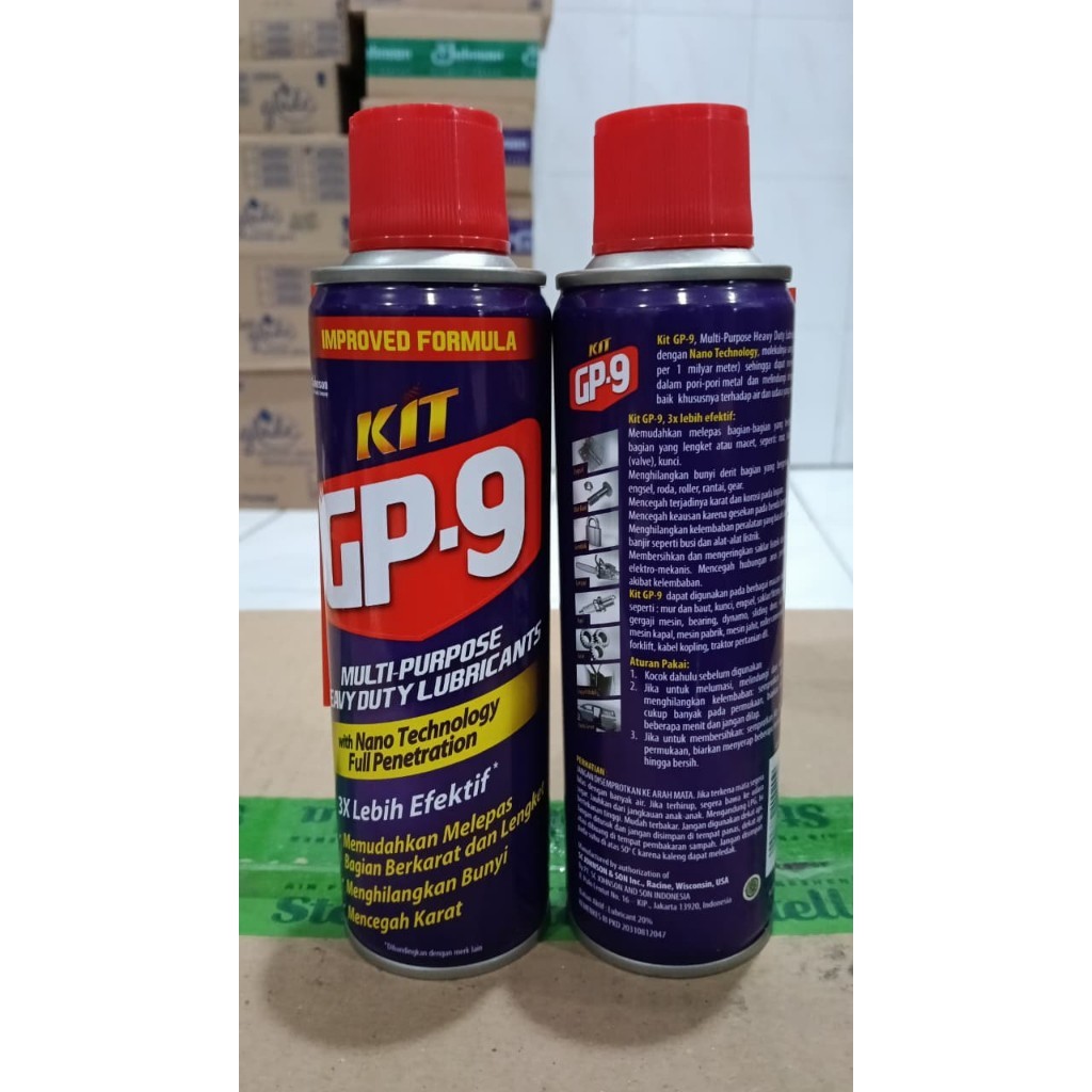 *AO* KIT GP-9 SPRAY 225ML PELUMAS SERBAGUNA DAN ANTI KARAT MOTOR MOBIL