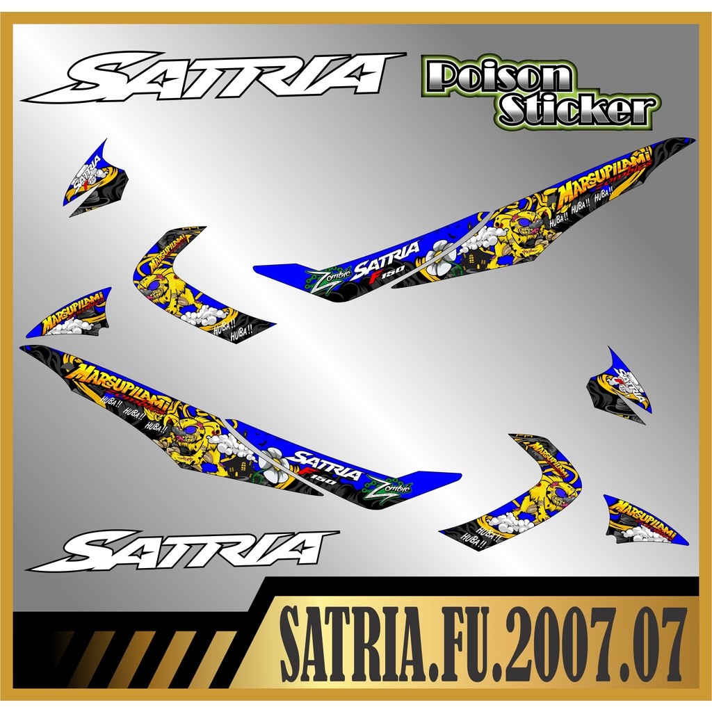 STRIPING STICKER SATRIA FU 2007 STIKER  SATRIA FU 2007 STICKER LIS LIST SUZUKI SATRIA FU 2007 CODE 0