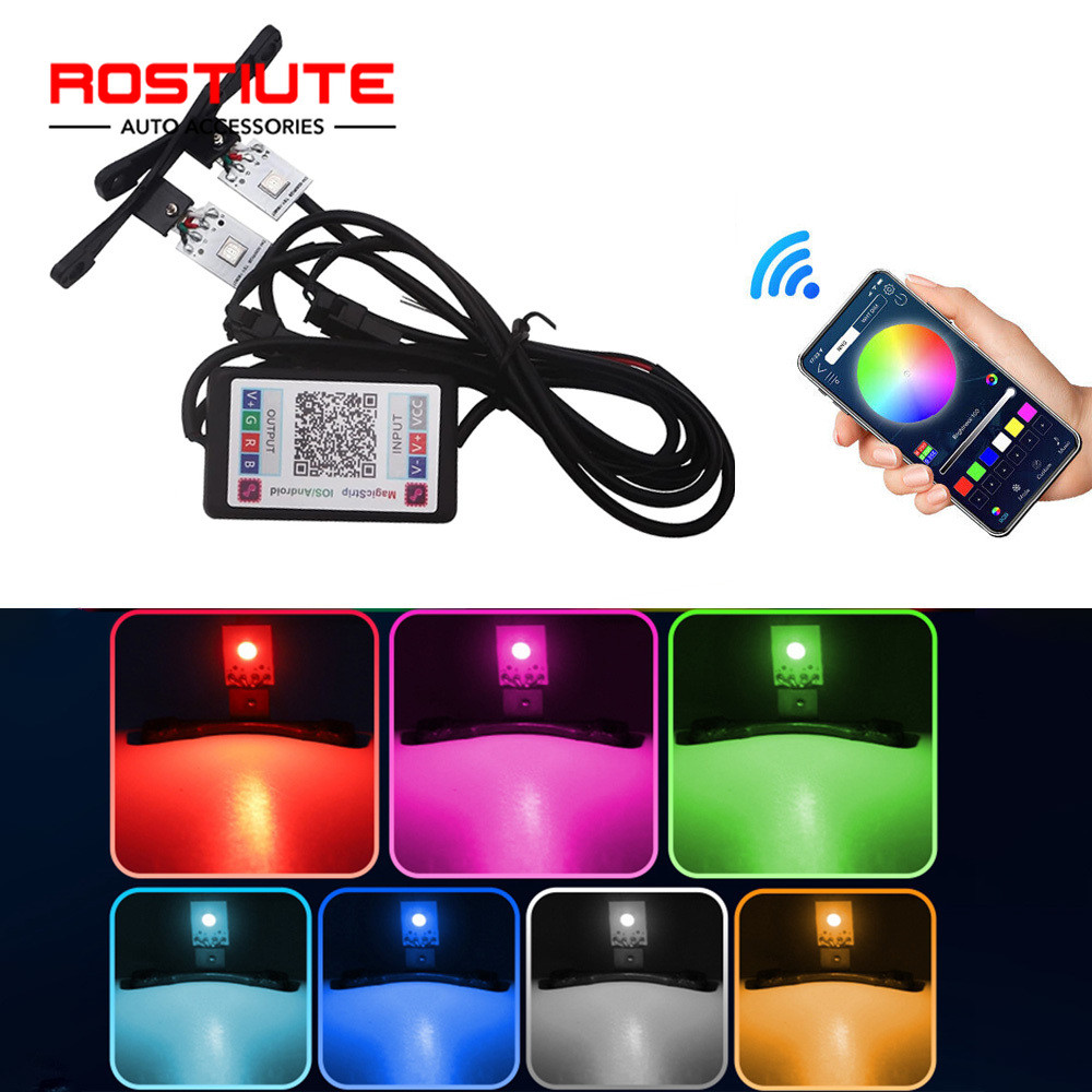 2PCS LED Car Devil Eye Demon Evil Eyes RGB 12V LED Headlights DRL Daytime Running Light for 2.5" 3" 