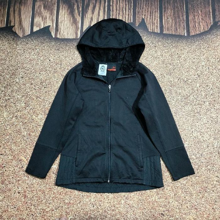 jaket hoodie zip hitam polos PROSPECS daleman bulu hangat tebal murah bagus size M