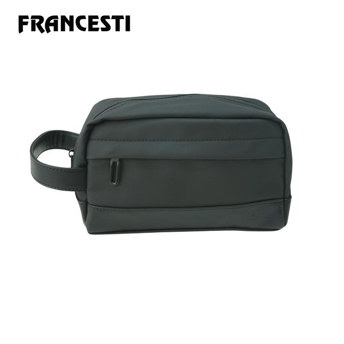 Francesti Clutch Bag Pria Kanvas 9510 Black Hitam Canvas
