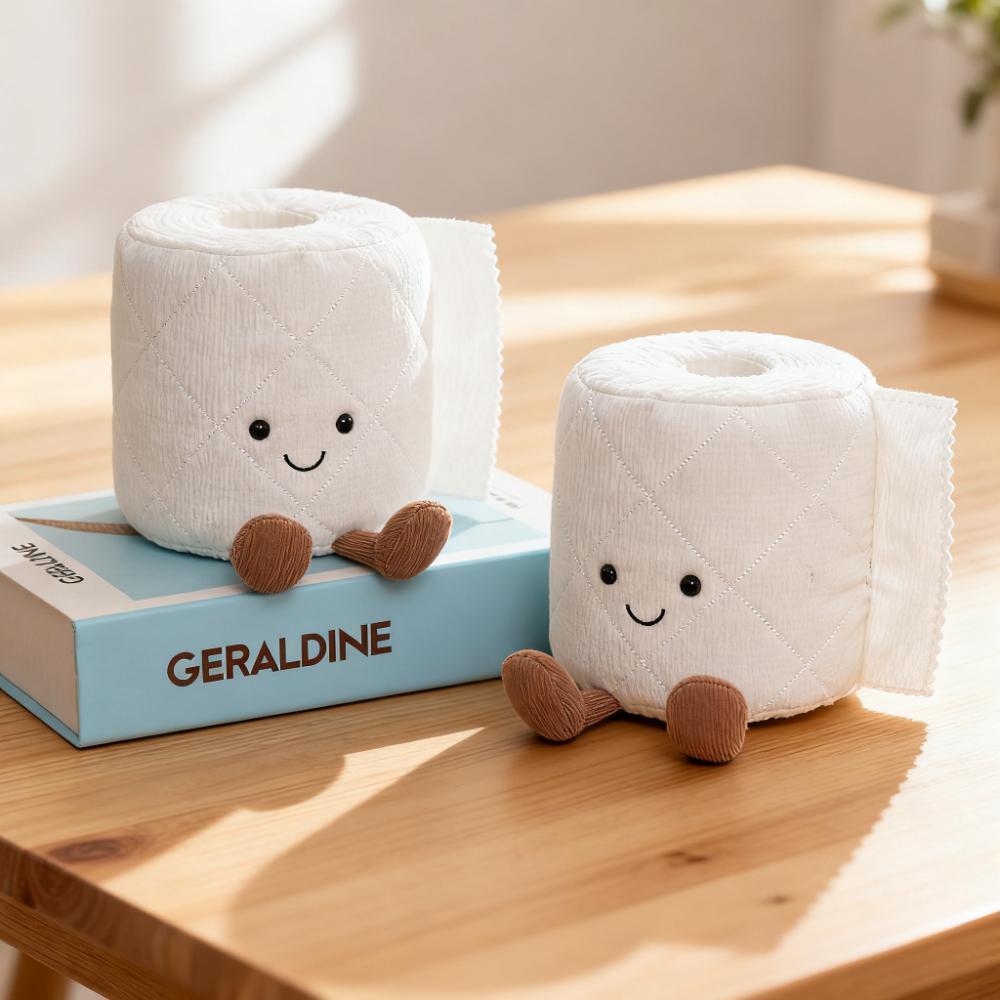 Humorous Realistic Toilet Paper Plush Toy For Boys Girls Kids Bedroom Home Decor Cute Soft Doll Stuffed Animal Gift Present Idea