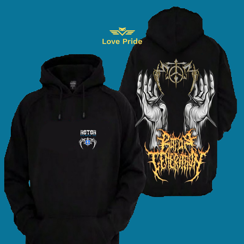 Sweater Hoodie Distro Rotor Pasukan Bawah Tanah Official 1993 Premium Terbaru