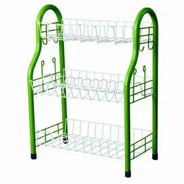 Rak Piring Kawat Gagang Pipa Susun 3 Dragon Naga