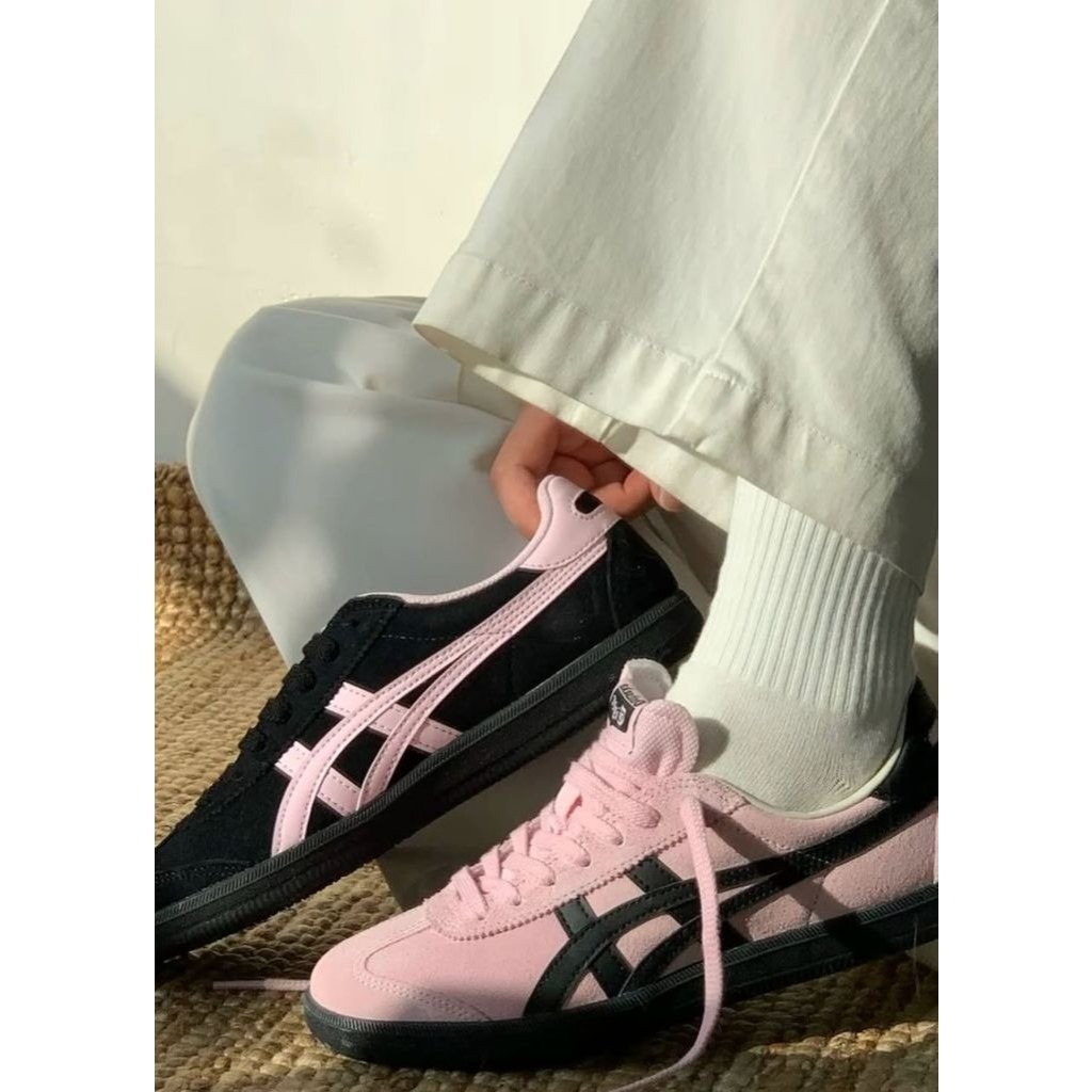Spatu pink hitam Sepatu Sneakers Onitsuka Tokuten  Pria dan Wanita Premium