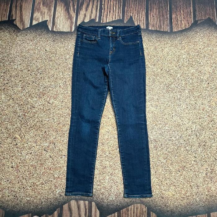 celana panjang jeans biru J CREW  bahan melar bkue denim stretch murah bagus size 26-30