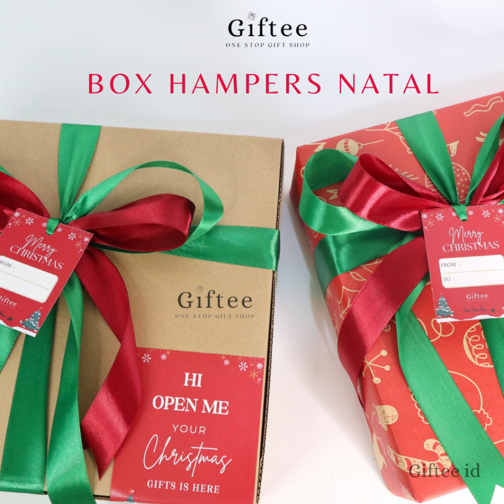 KOTAK HAMPERS NATAL LENGKAP CHRISTMAS BOX KADO HADIAH PACKAGING DUS KARDUS KEMASAN SOUVENIR