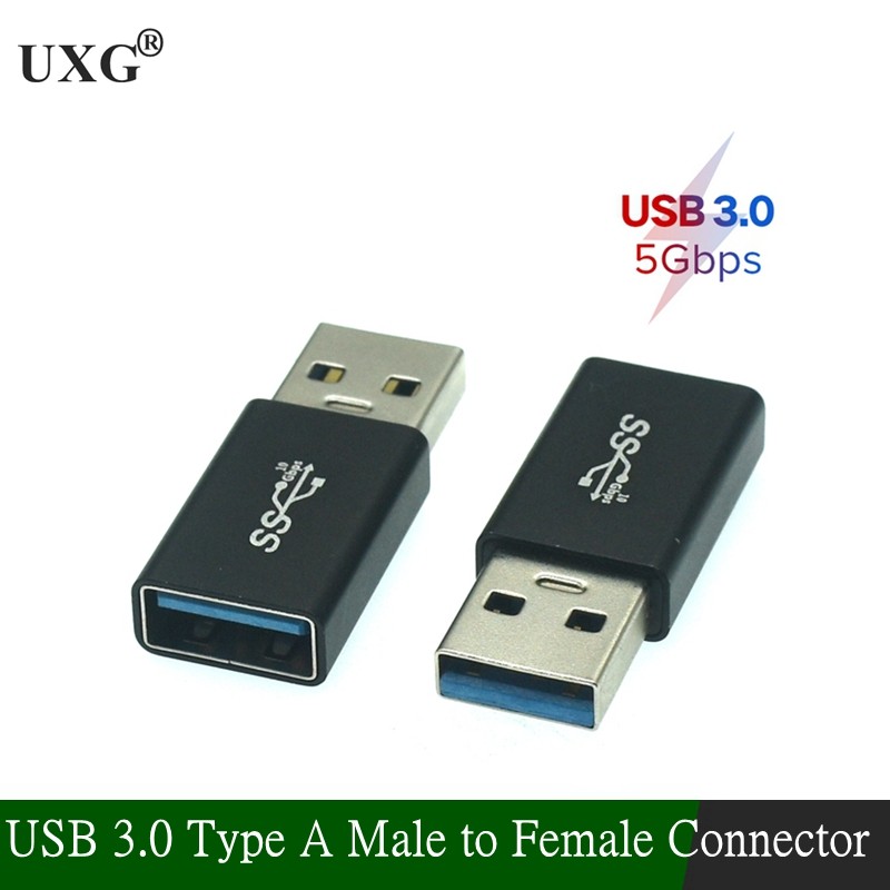 5Gbps USB 3.0 Type A Male to Female Connector Plug Adapter USB3.0 A dual Male / Female Coupler Adapt