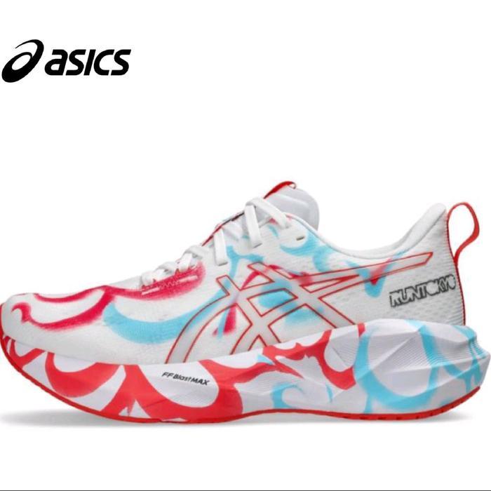 Sepatu Running Asics Novablast 5 Tokyo White//Coral Reef Shoes Jogging Outdoor Mens