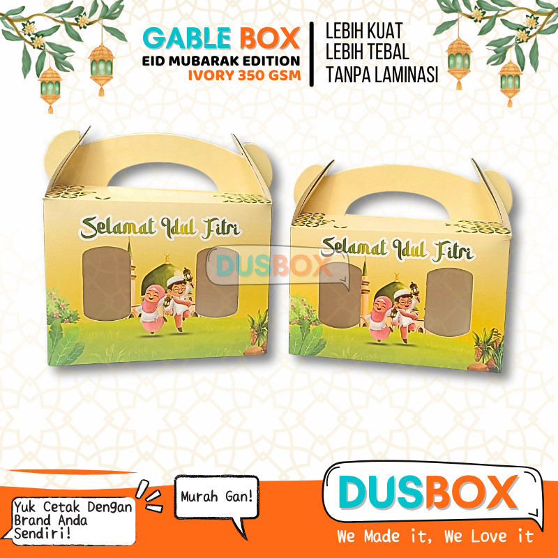 Gable Box Toples bahan Ivory / Gable Box Eid Mubarak Edition / Gable Box Toples Tabung / Gable Box E