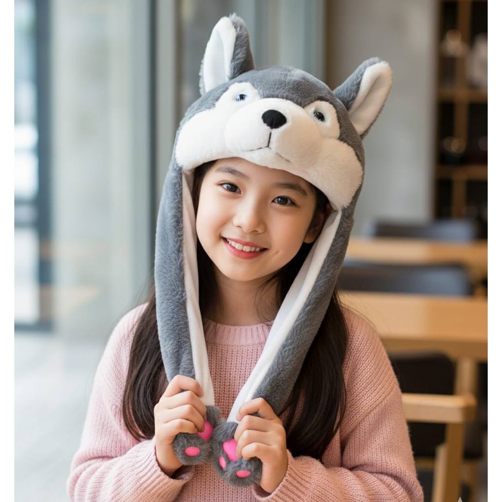 TOPI BONEKA HUSKY GERAK AW 0303110