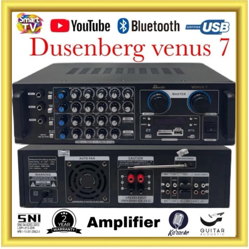 Amplifier Karaoke DUSENBERG VENUS 7 Karaoke Smart Tv Youtube Bluetooth