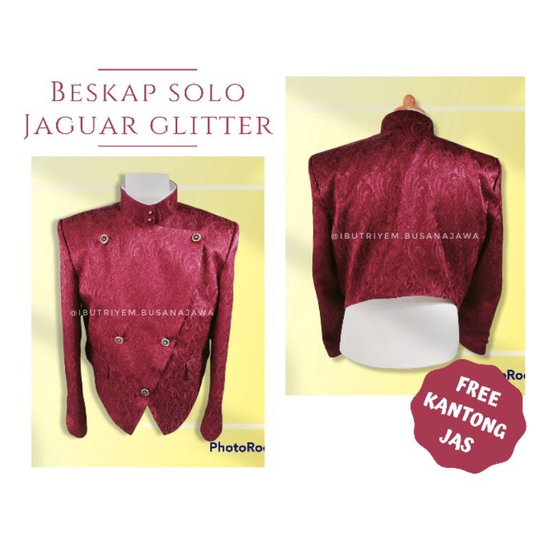 Beskap Solo Krowok Alusan Jaguar Glitter Premium