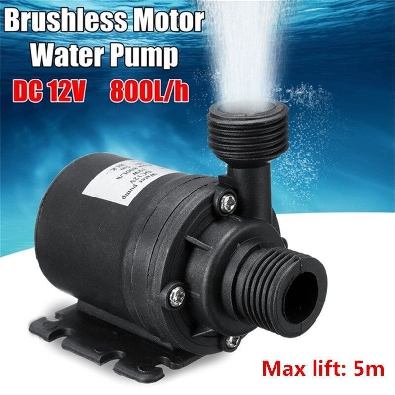 1Pc DC 12V 800L/H 5M For Cooling System Founta Heater Ultra-quiet Garden Mini Portable Brushless Mot
