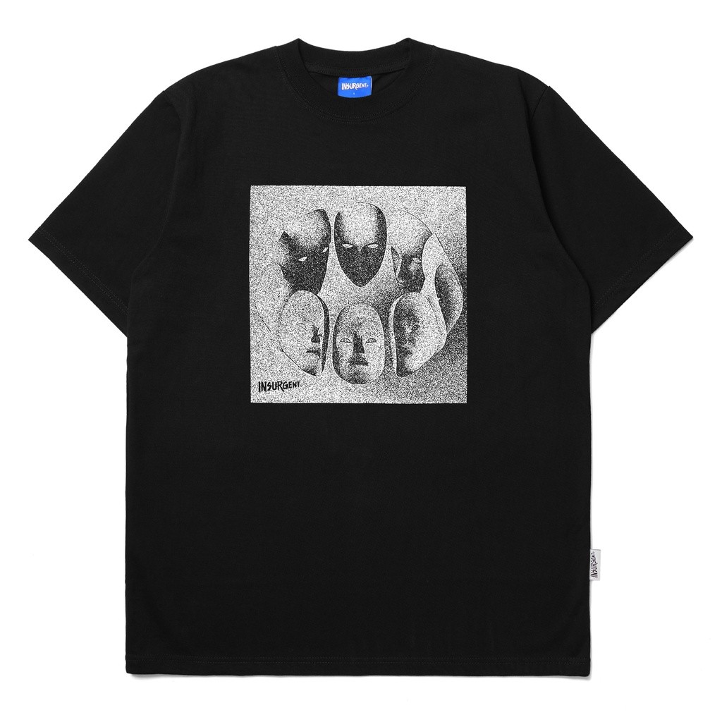 Insurgent Club - Heavyweight Tshirt Kaos Behind The Mask Black 16s