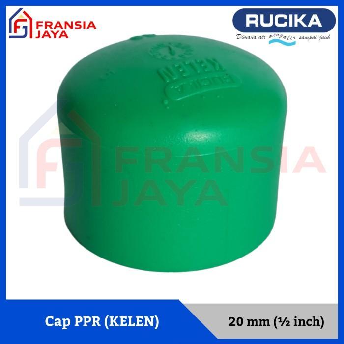 Rucika Cap PPR KELEN 20 mm Sambungan Fitting Pipa Air Panas Dingin Dop Tutup 1/2 inch