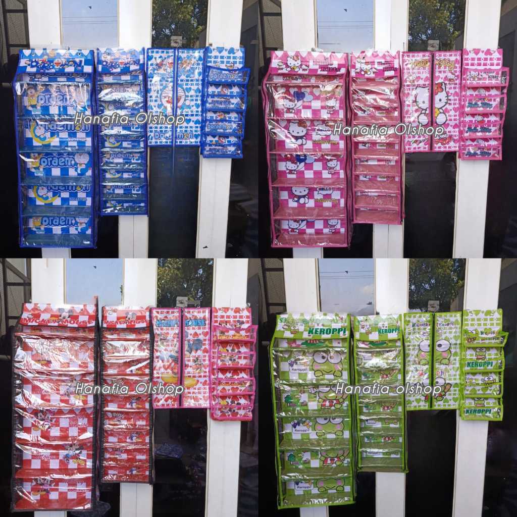 (4IN1)RAK GANTUNG / RAK TAS GANTUNG / RAK KERUDUNG / RAK KOSMETIK RAK SET MURAH MERIAH