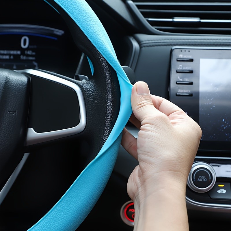 Ultra-thin Silicone 1pc Car Steering Wheel Protective Cover, Universal Anti-slip Steering Wheel Cove
