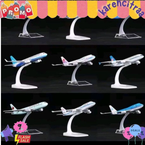 Diecast pesawat 16 centi skala 1 banding 400 Citilink Garuda Lion batik Sriwijaya Air Asia Malaysia 
