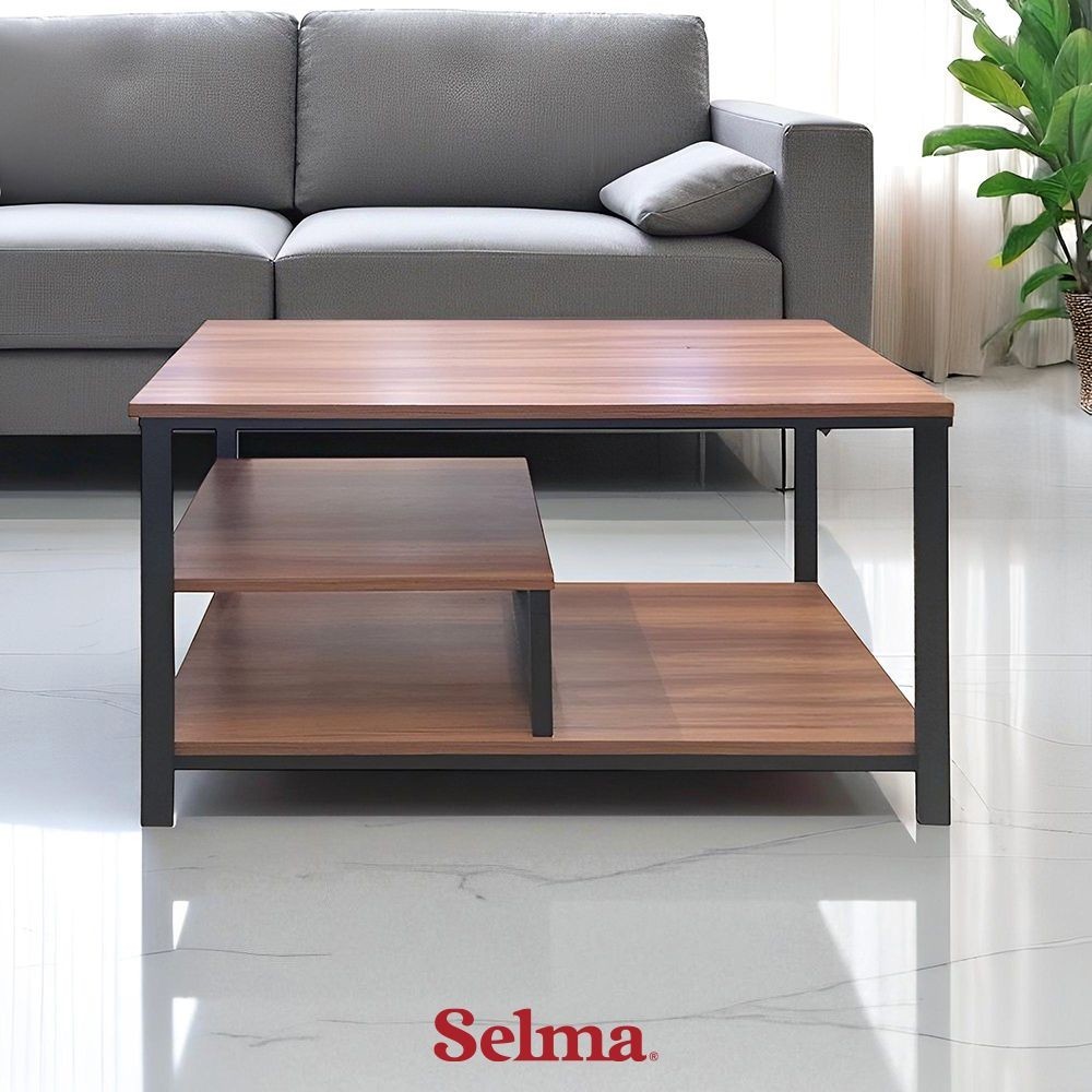 Furniture Sukabumi | Selma Pascal Meja Tamu - Cokelat Walnut Coffee Table Meja Ruang Tamu Meja Sofa 