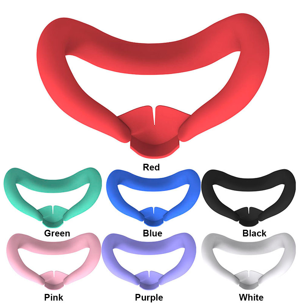 Silicone VR Face Cover Lightproof VR Face Mask Sweatproof Mask Face Pad Washable Replacement for Met