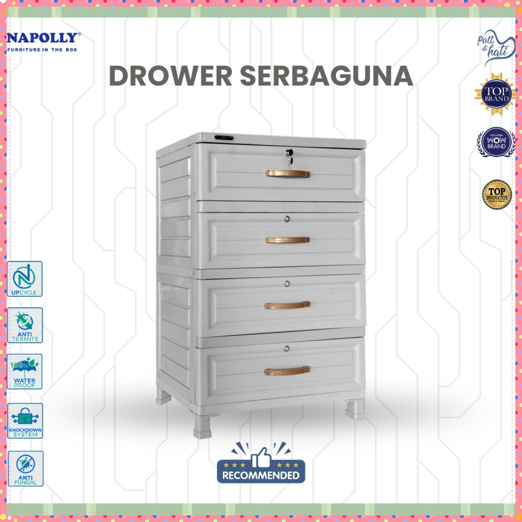 NAPOLLY TBR Laci Lemari Plastik