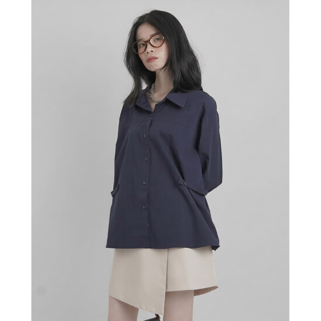 Kemeja LVKB-0301 Atasan Wanita Baju Cewe Karir Kerja Kuliah Lengan Panjang Outfit Cantik