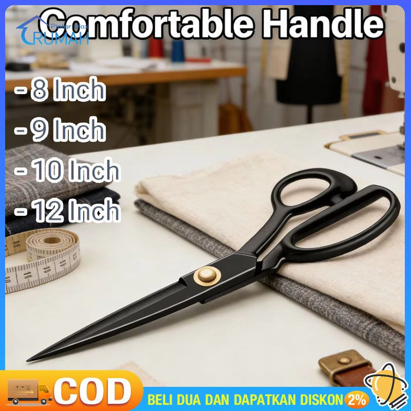 Gunting Kain Butterfly Original Hitam (Gunting Baja) 8" / 9" / 10"