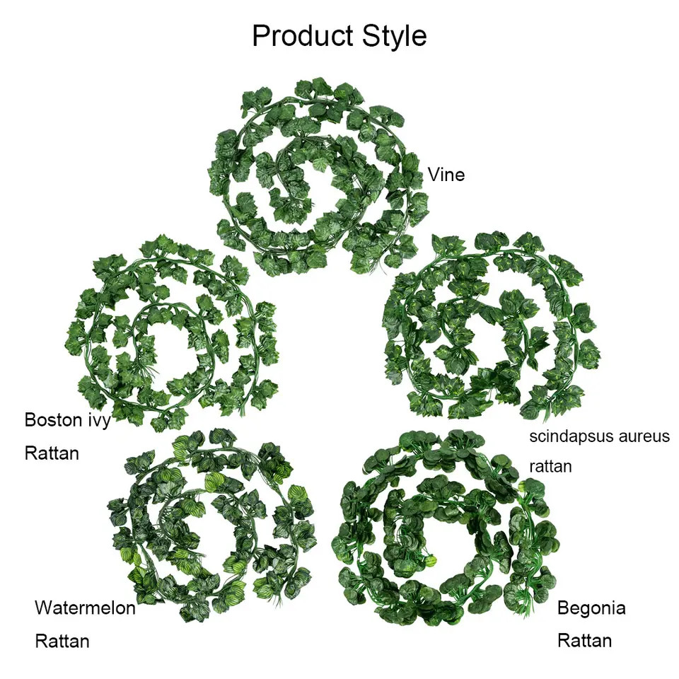 Daun Rambat Plastik - Daun Rambat Artificial - Daun Rambat Dekorasi Pesta - Tanaman Rambat Plastik
