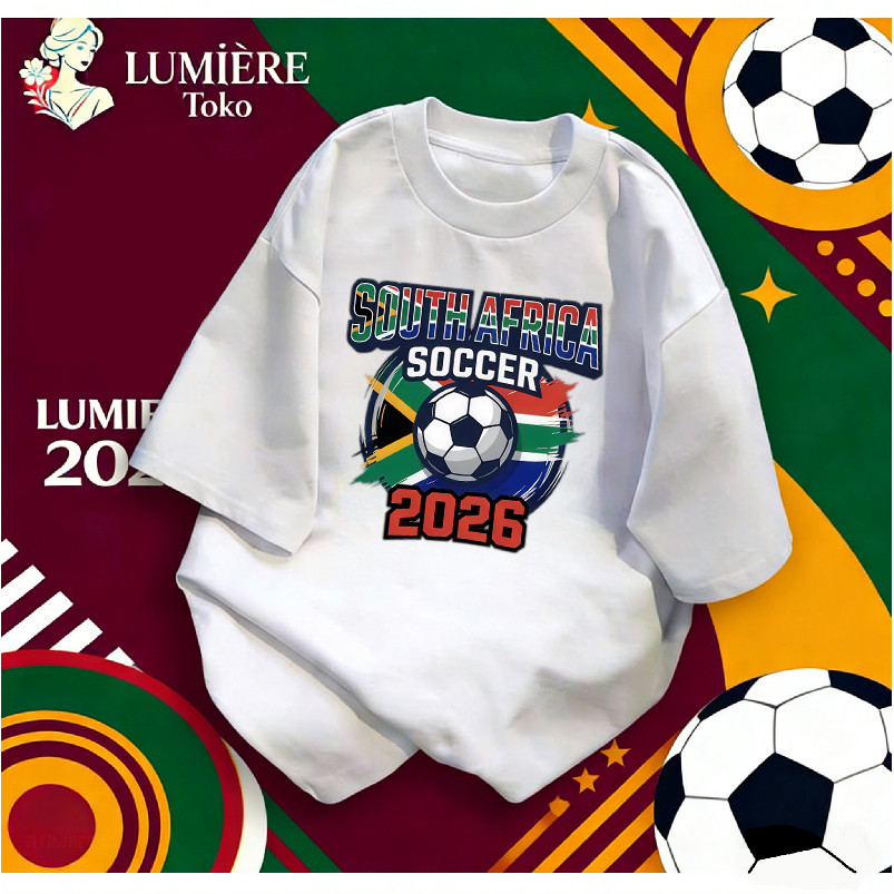 [COD]LUMIÈRE Toko|Kaos Sepak Bola Afrika Selatan 2026 | Kaos Supporter Timnas Afrika Selatan Viral T