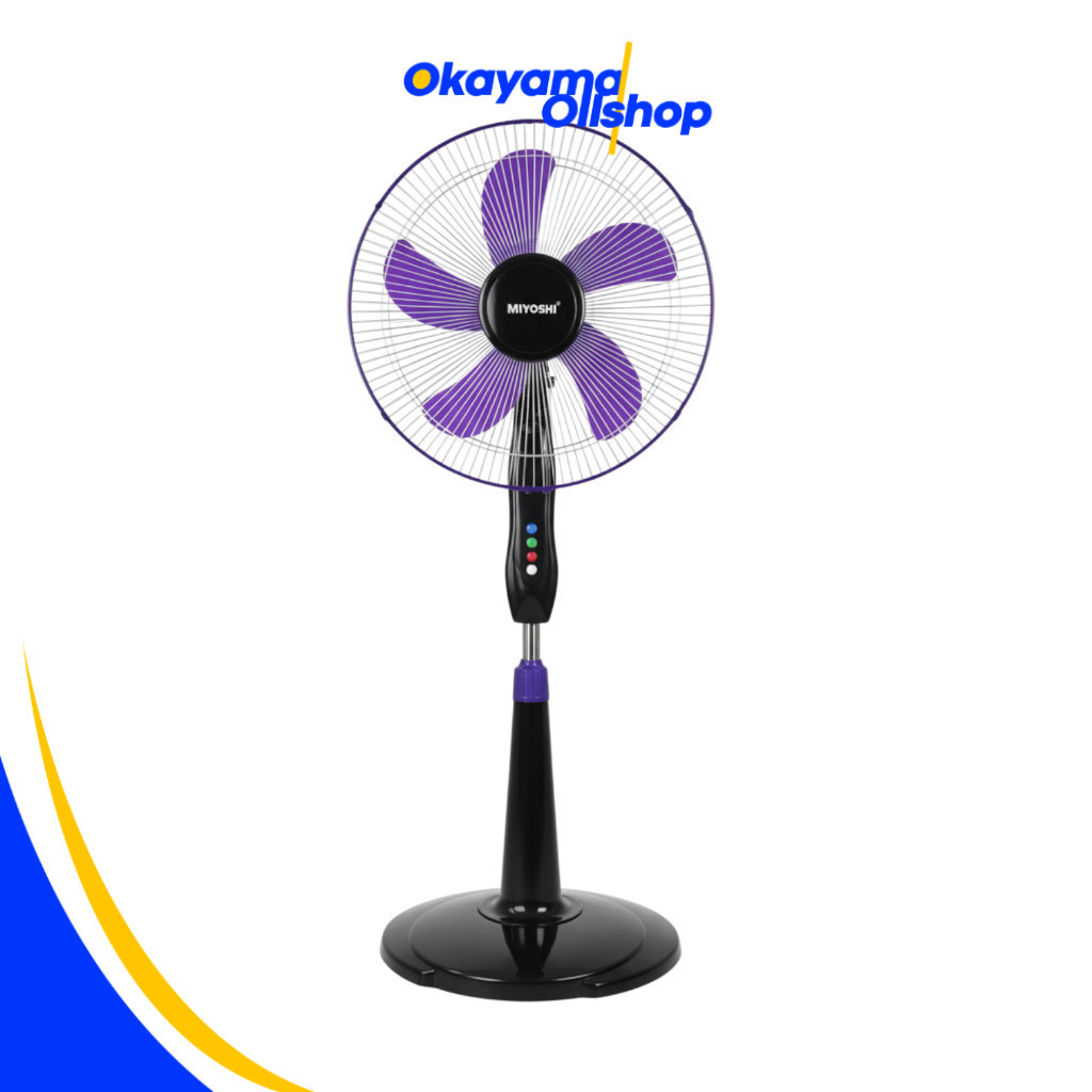 PROMO Miyoshi Stand Fan 1603 Kipas Angin 16 Inci Kaki Bulat/Silang