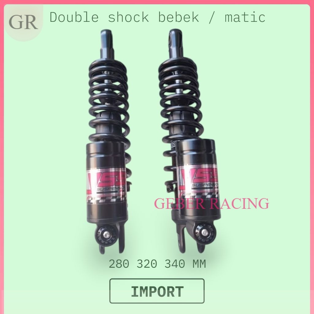 Shockbreaker YSS 340 mm tabung bawah matic untuk motor pcx nmax xmax aerox adv