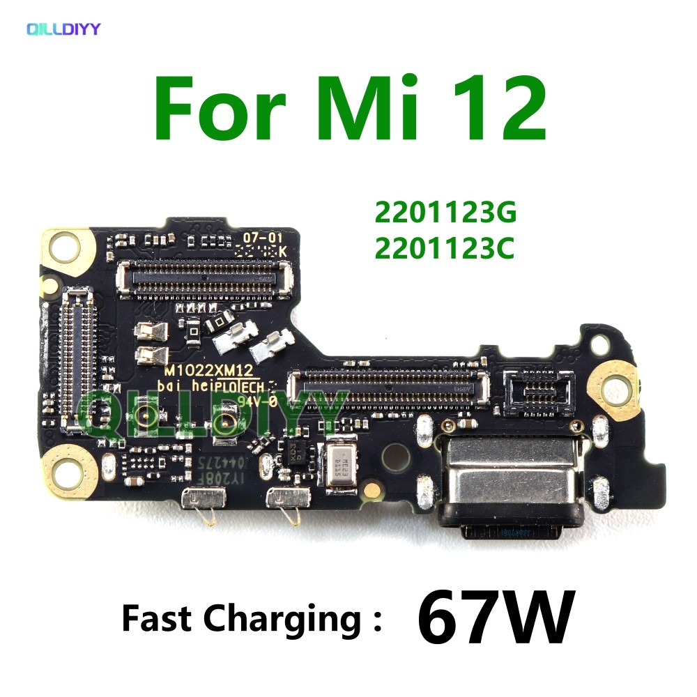 Dock Pengisian Daya USB Untuk Xiaomi Mi 12, Konektor Papan Pengisi Daya, Kabel Fleksibel Port, Mikro