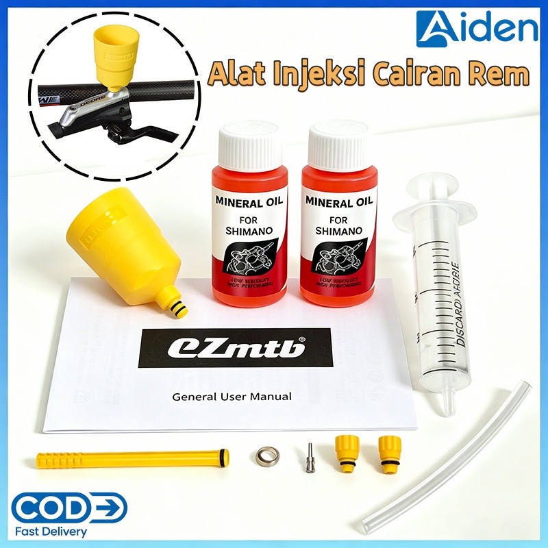 Bleeding Kit Rem Hidrolik Sepeda|Untuk Shimano Deore Tektro|Hydraulic Disc Brake Repair|Minyak Rem M