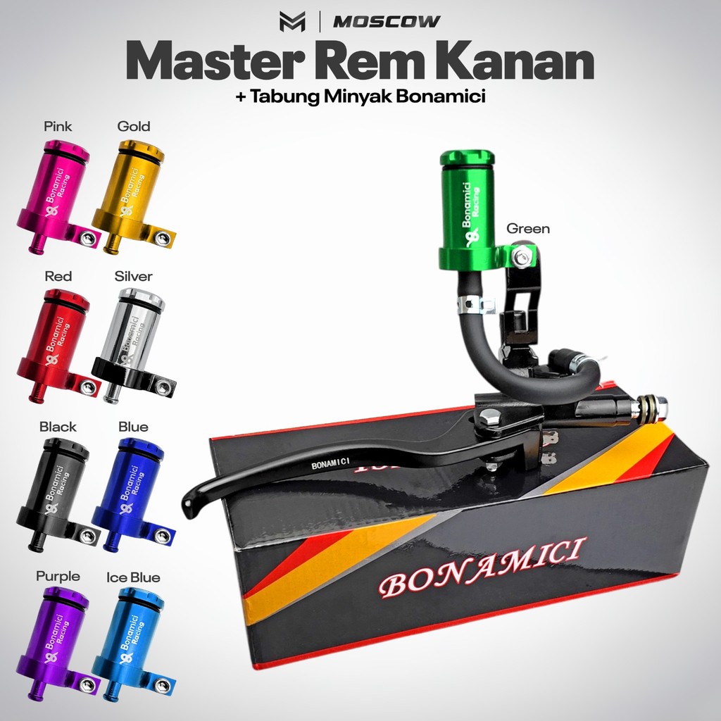 MASTER REM KANAN + TABUNG MINYAK REM BONAMICI INCLUDE SELANG BAUT PNP HANDLE KANAN DEPAN THAILAND BR